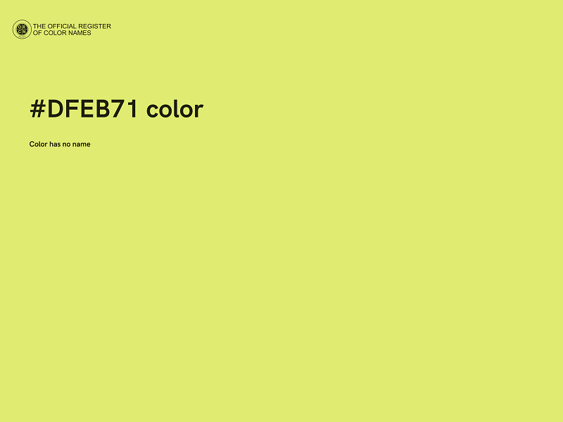 #DFEB71 color image