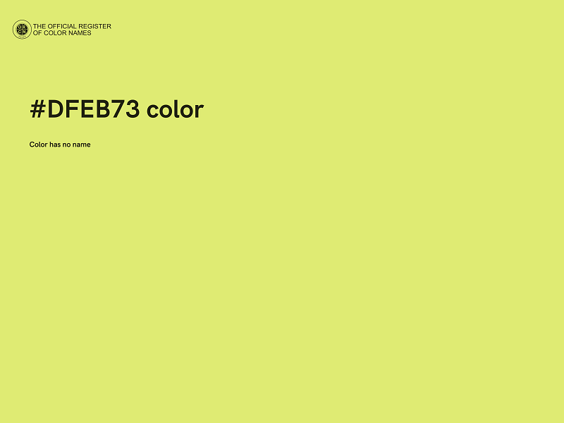#DFEB73 color image