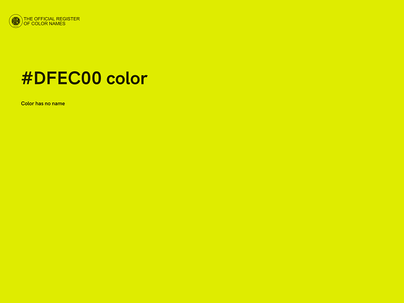 #DFEC00 color image
