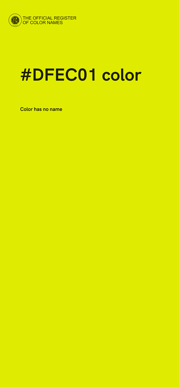 #DFEC01 color image