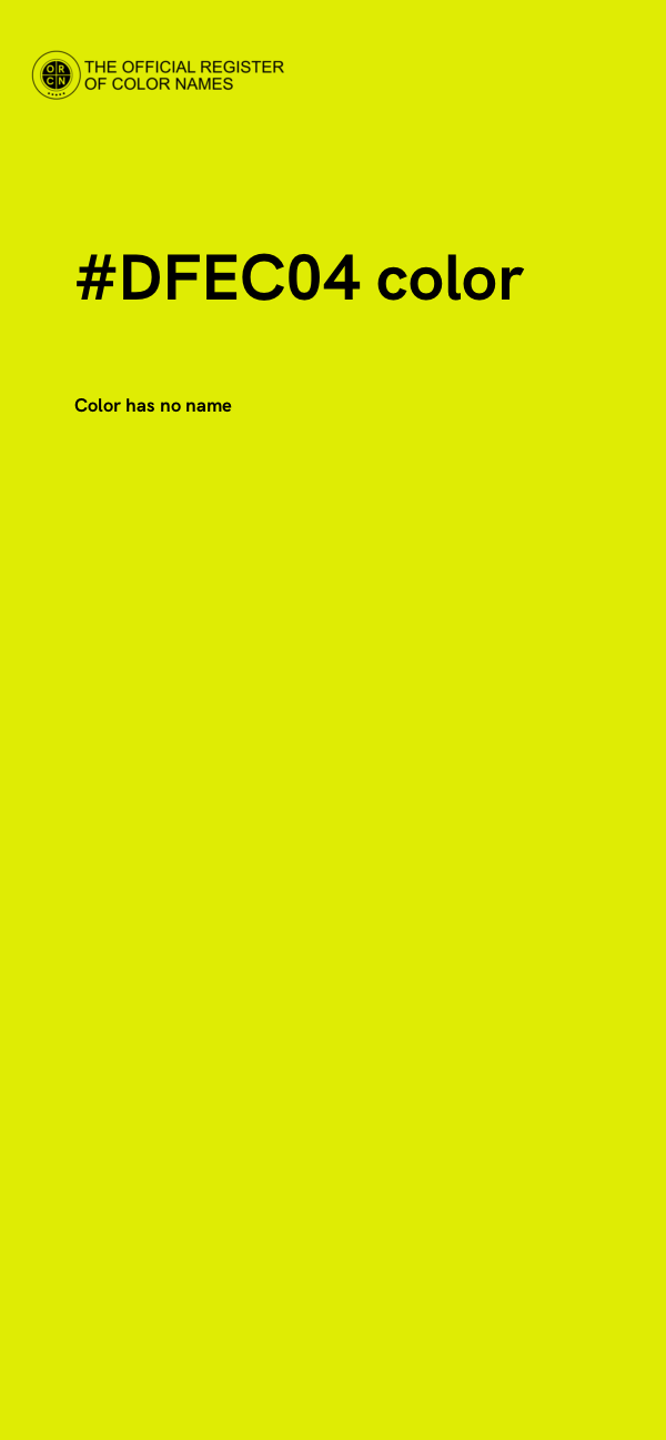 #DFEC04 color image