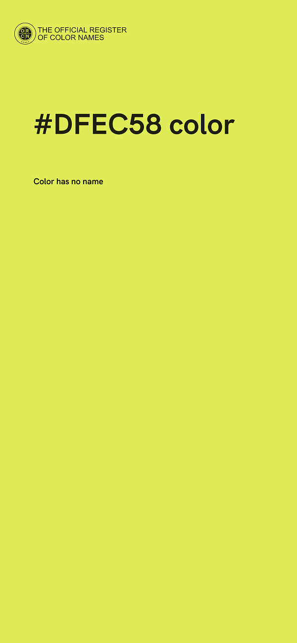 #DFEC58 color image
