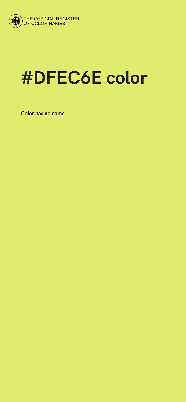 #DFEC6E color image