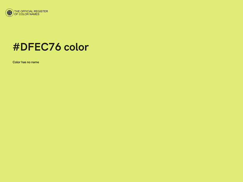 #DFEC76 color image
