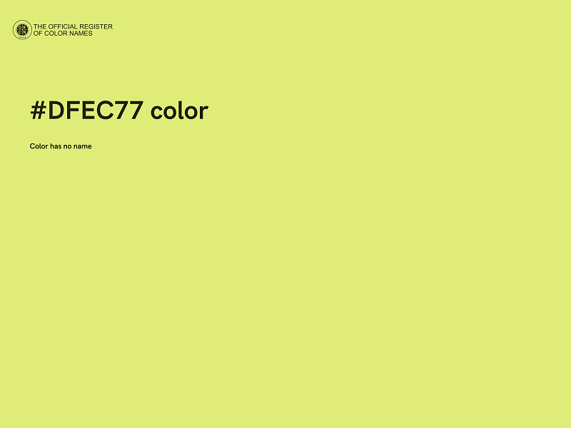 #DFEC77 color image