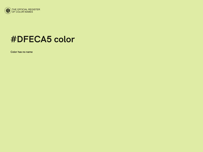 #DFECA5 color image