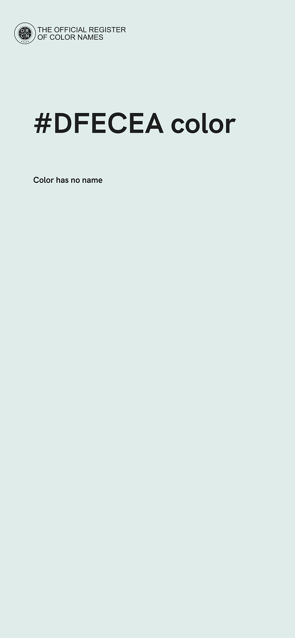 #DFECEA color image
