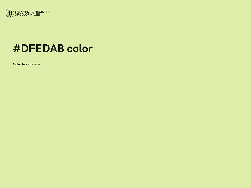 #DFEDAB color image