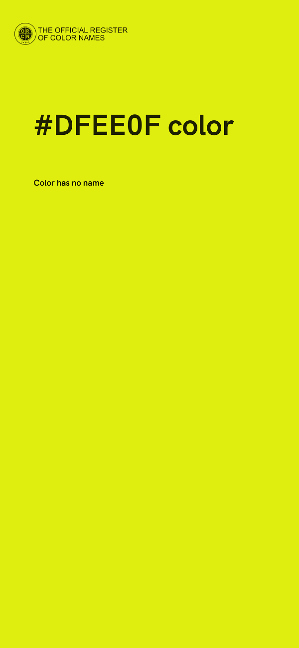 #DFEE0F color image