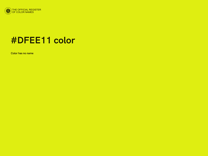 #DFEE11 color image