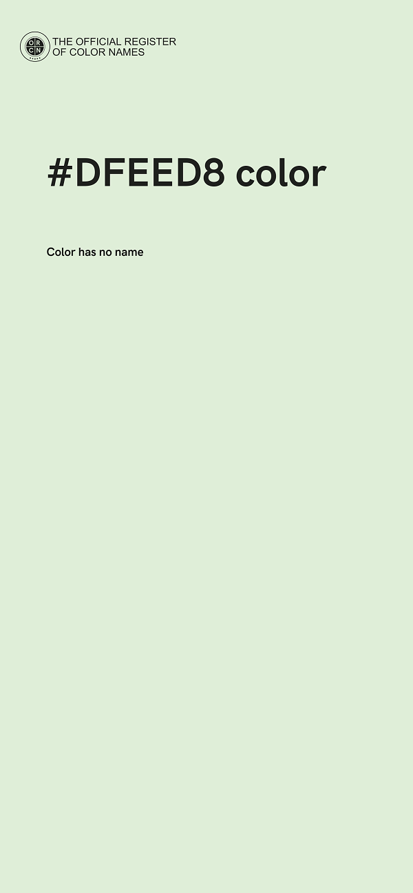 #DFEED8 color image