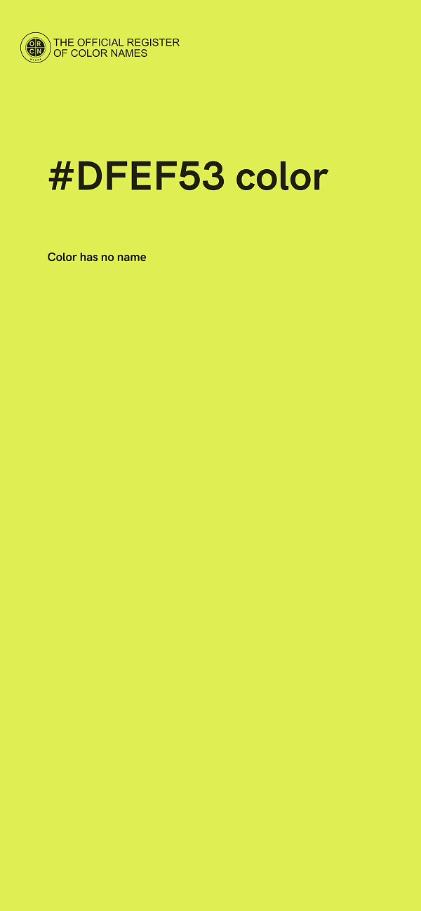 #DFEF53 color image