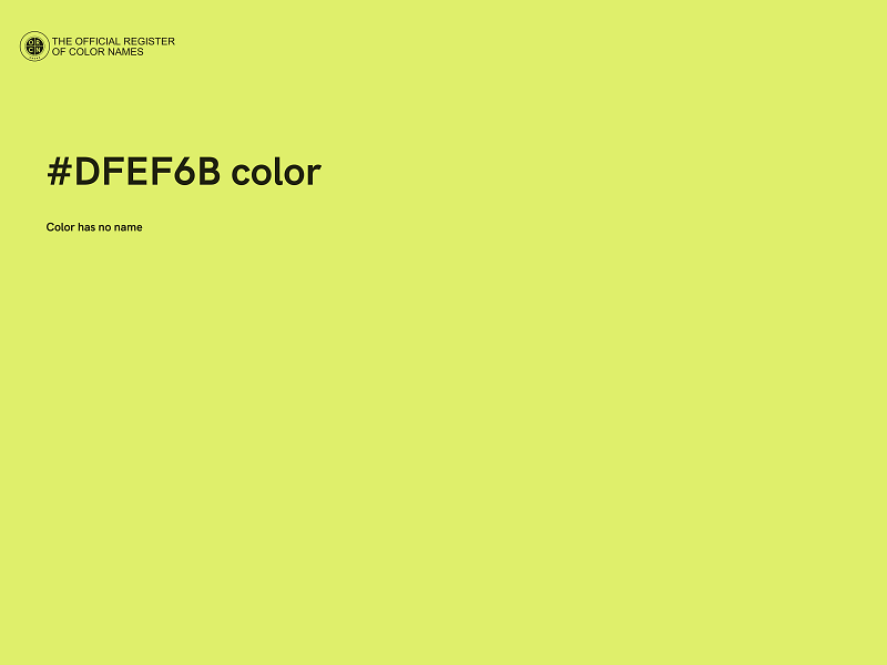 #DFEF6B color image