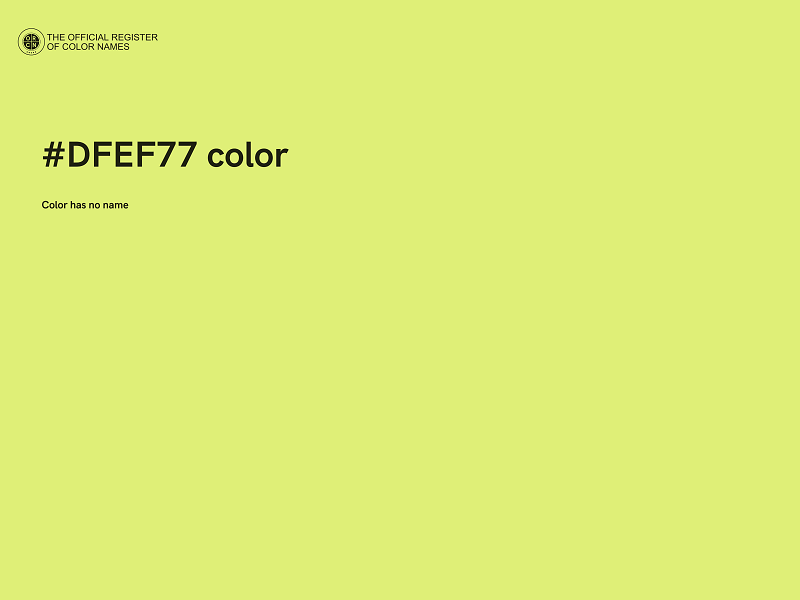 #DFEF77 color image