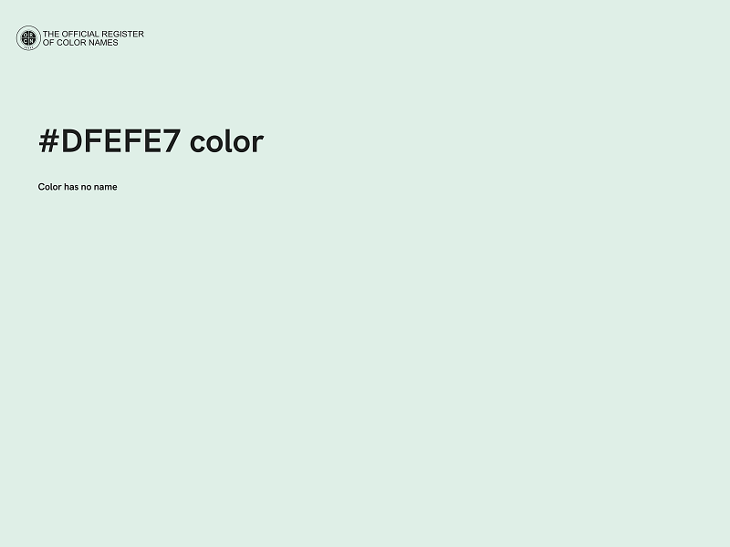 #DFEFE7 color image