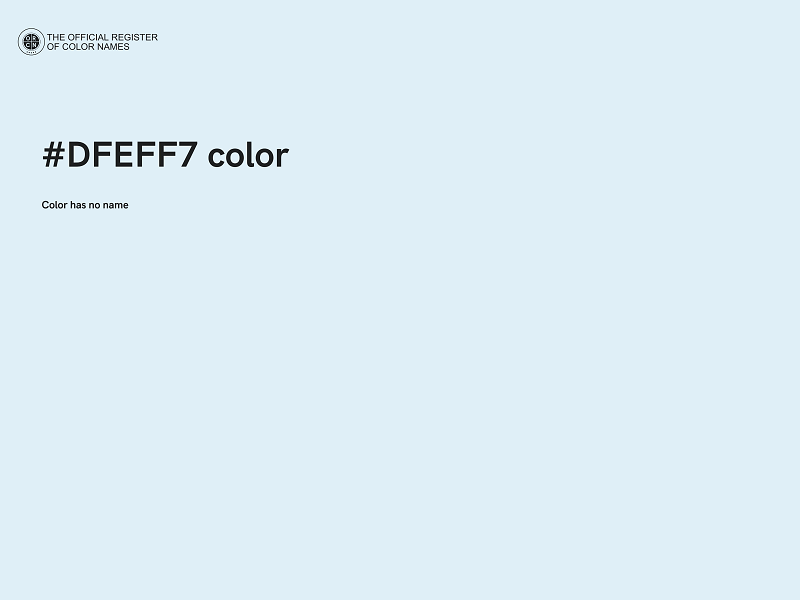 #DFEFF7 color image