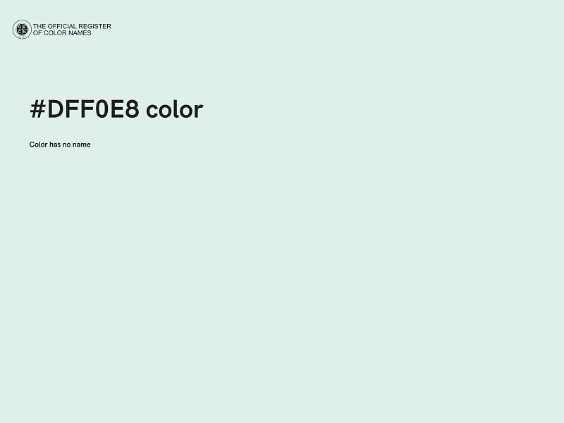 #DFF0E8 color image