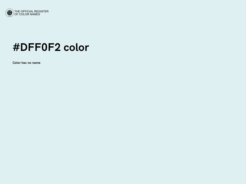 #DFF0F2 color image