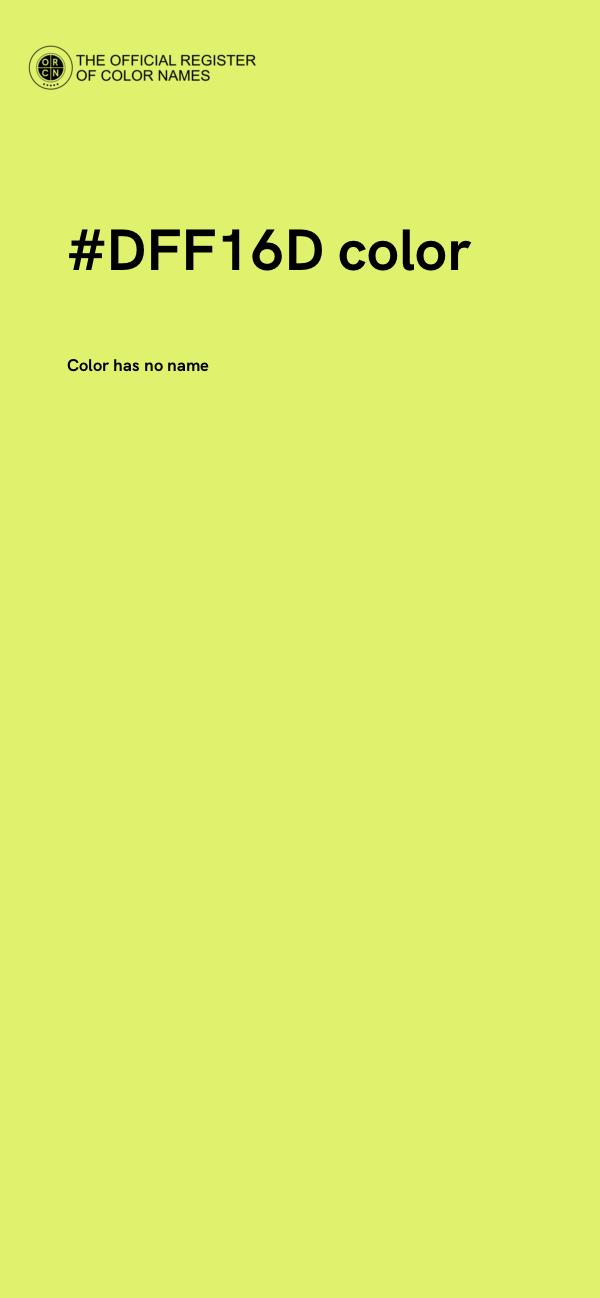 #DFF16D color image