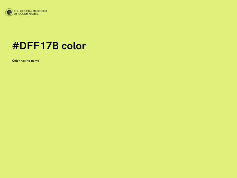#DFF17B color image