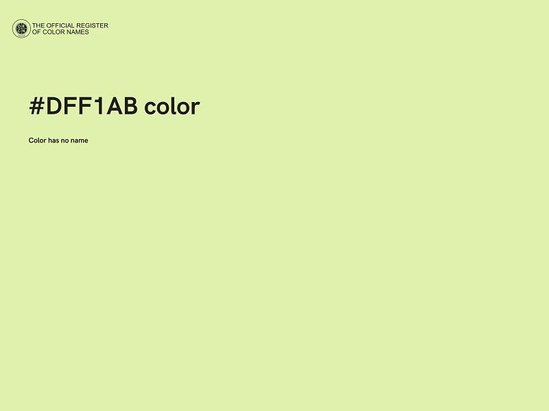 #DFF1AB color image