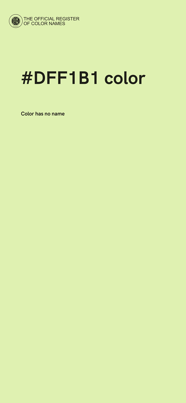 #DFF1B1 color image
