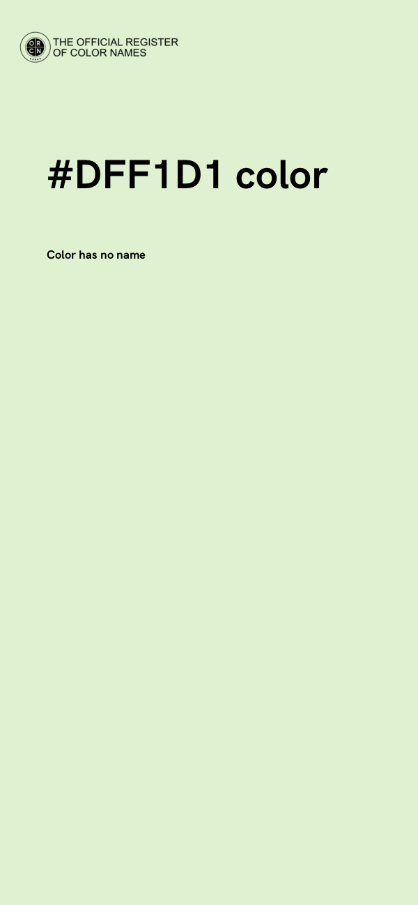 #DFF1D1 color image