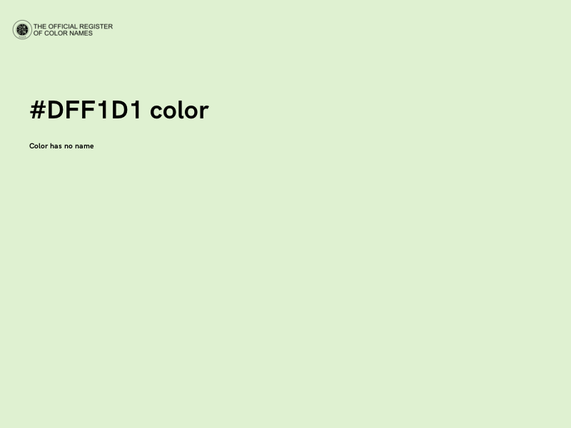 #DFF1D1 color image
