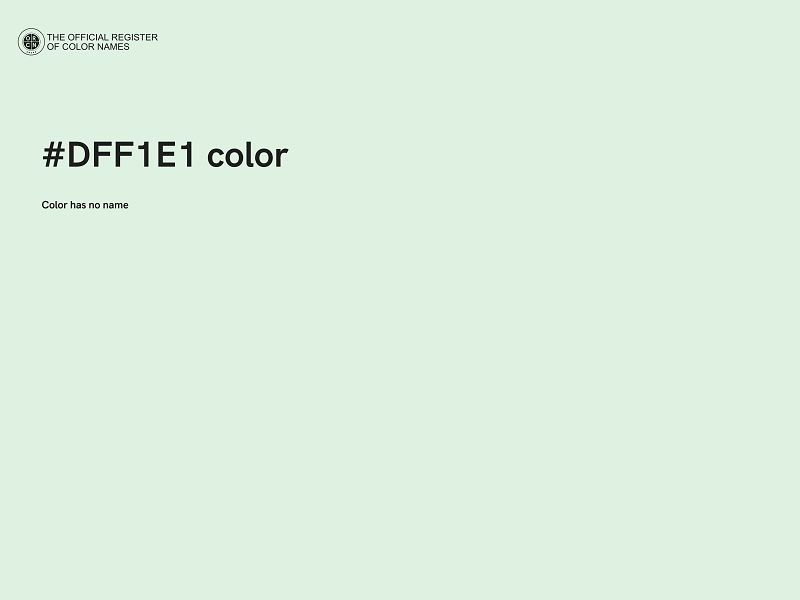 #DFF1E1 color image