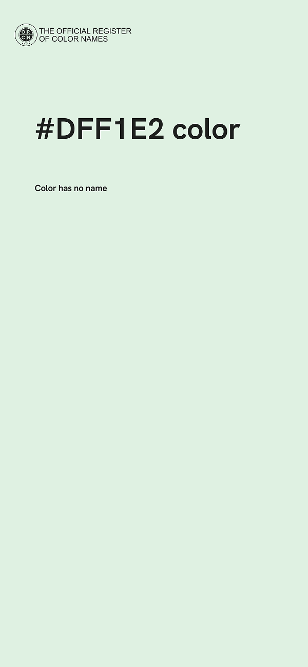 #DFF1E2 color image