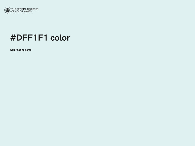 #DFF1F1 color image