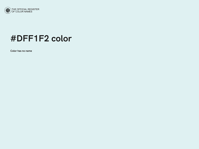 #DFF1F2 color image