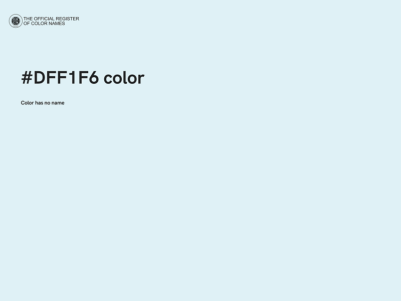 #DFF1F6 color image