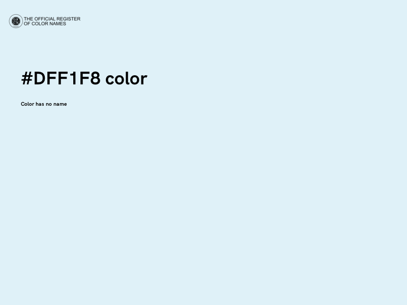 #DFF1F8 color image
