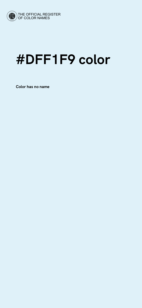 #DFF1F9 color image