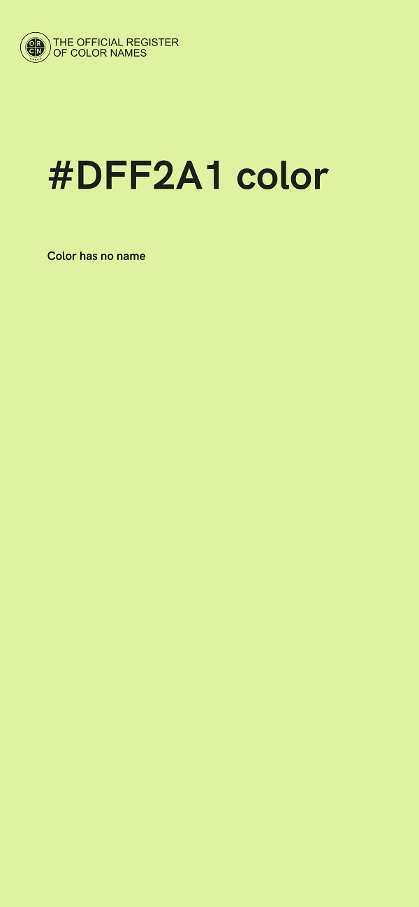 #DFF2A1 color image