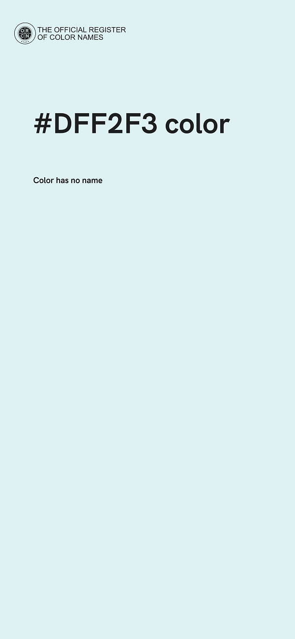 #DFF2F3 color image
