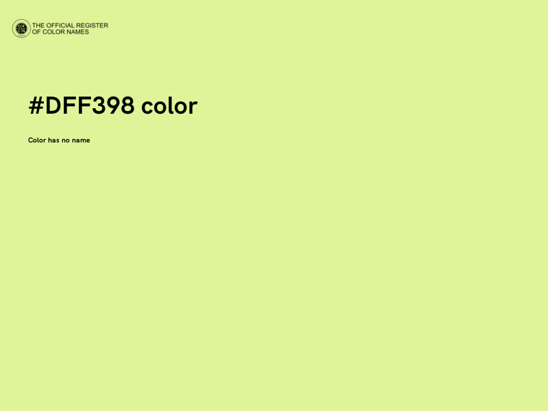 #DFF398 color image