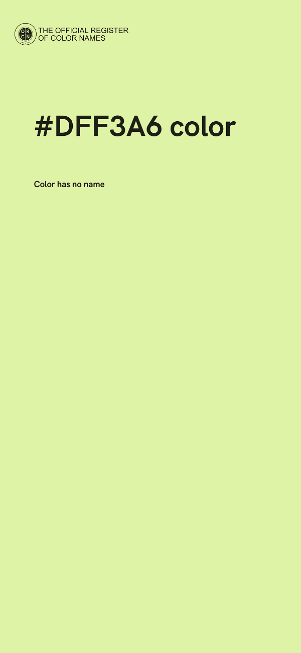 #DFF3A6 color image