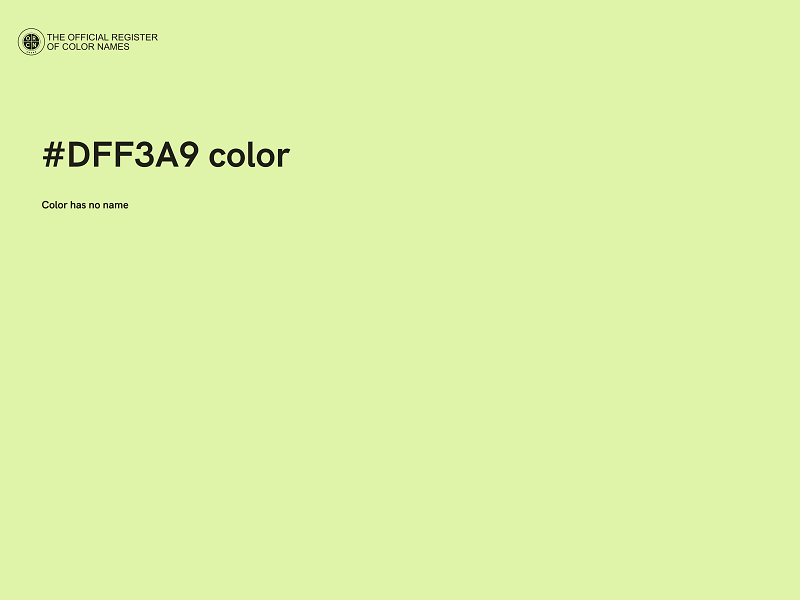 #DFF3A9 color image