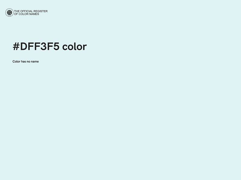 #DFF3F5 color image