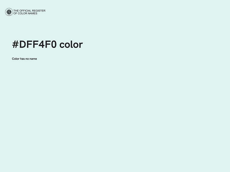 #DFF4F0 color image