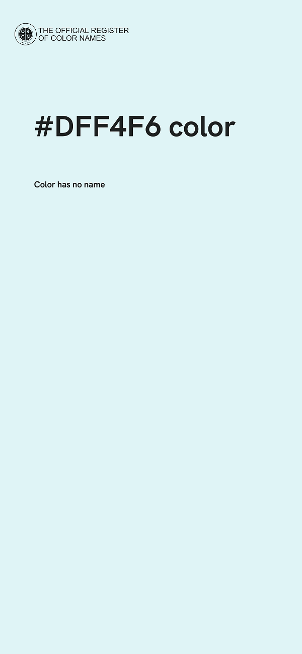 #DFF4F6 color image