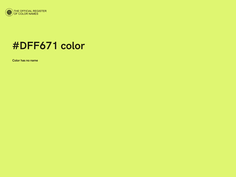 #DFF671 color image