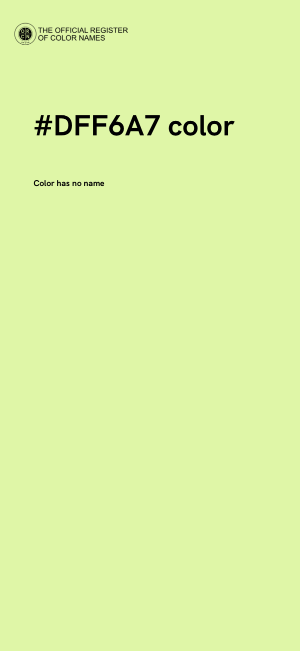 #DFF6A7 color image