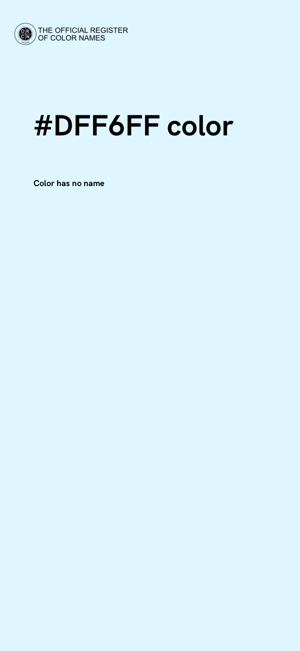 #DFF6FF color image