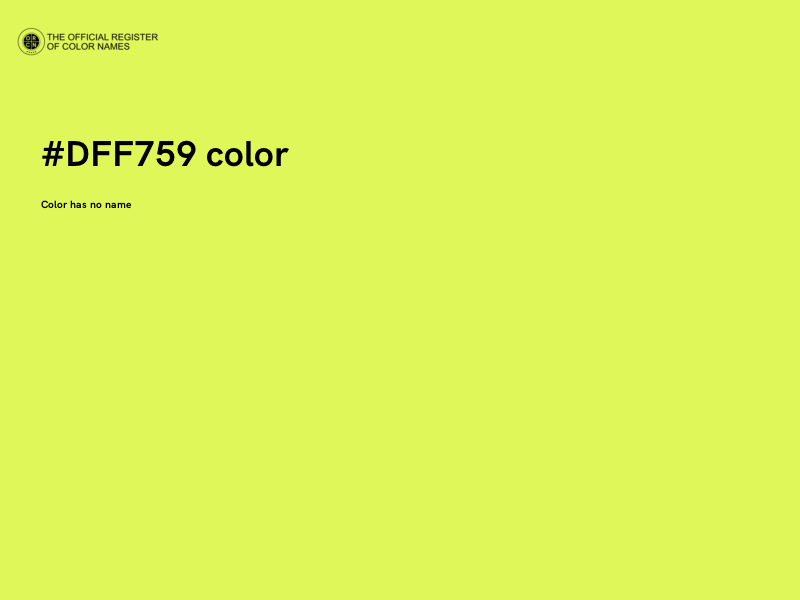 #DFF759 color image
