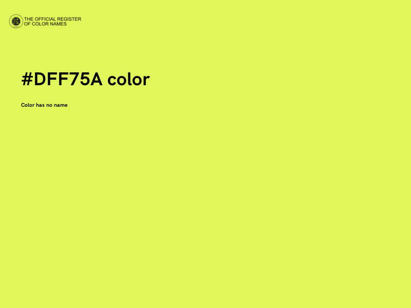 #DFF75A color image