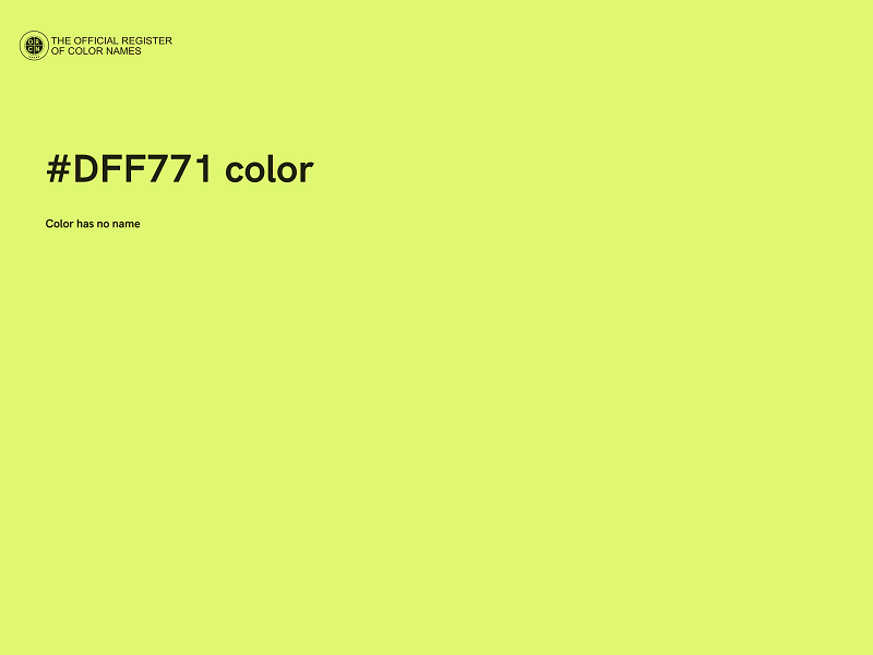 #DFF771 color image