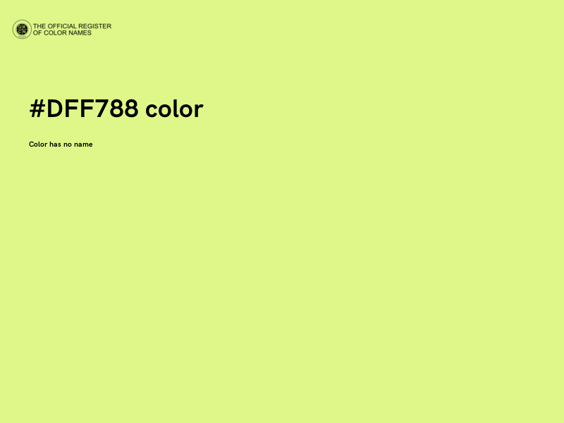 #DFF788 color image